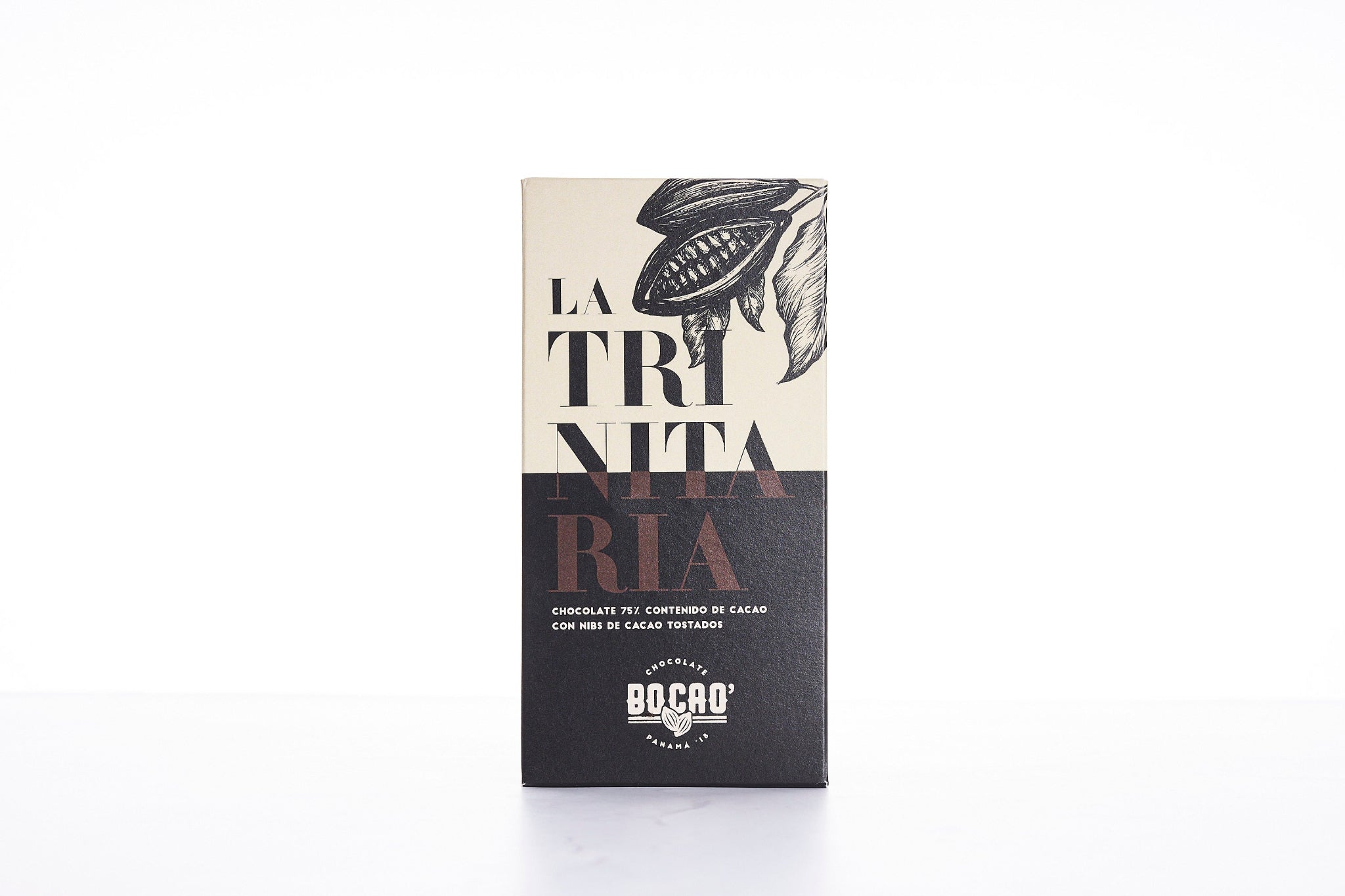 Chocolate Oscuro Trinitaria 75% con Nibs – 100 gramos